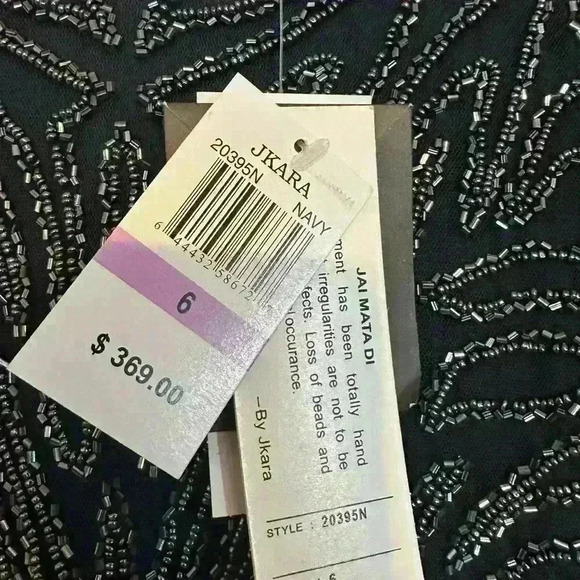 Jkara Women’s Embellished V Neck Evening Gown Size 6 NWT MSRP $369 - Picture 5 of 7